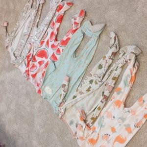 Bundle of 18mo footie zip up pjs